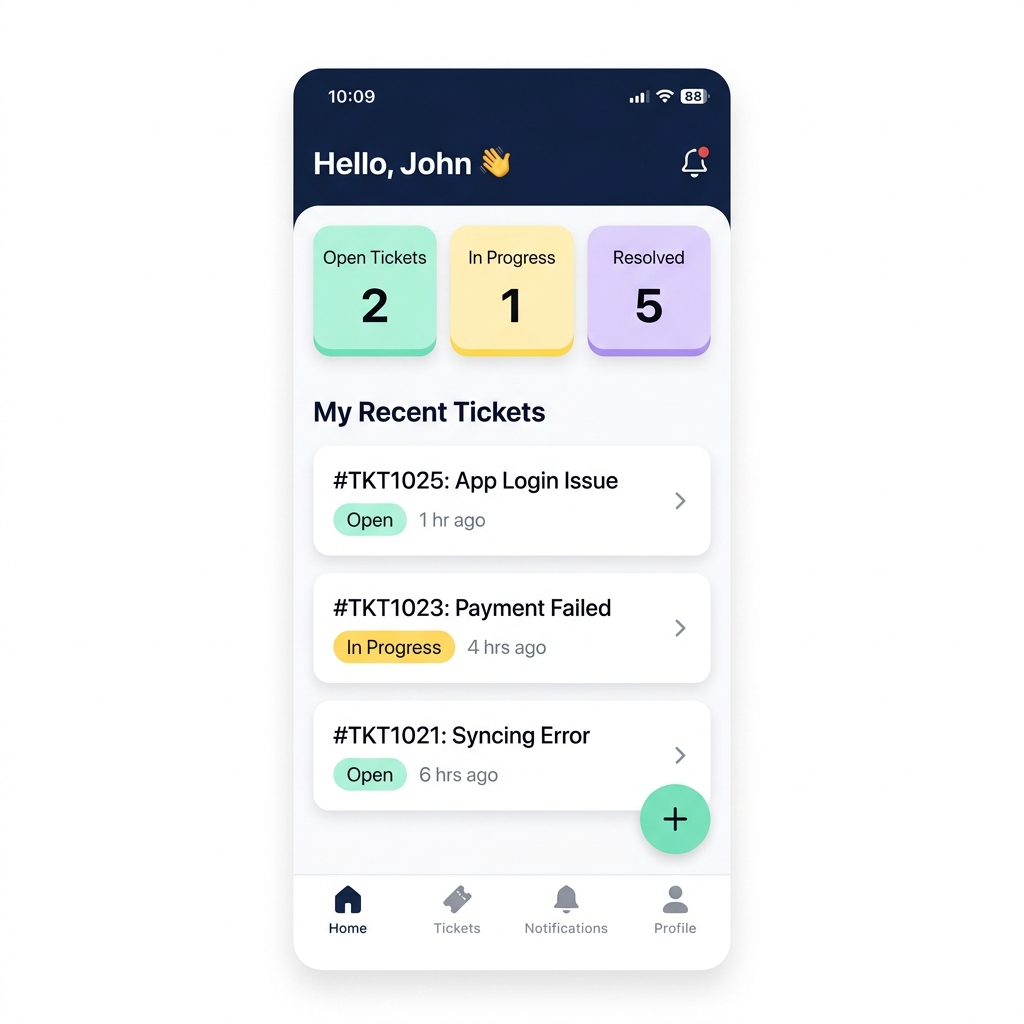 Customer Home Screen